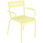 Gelbe Fermob Luxembourg Gartenstühle Metall aus Metall mit Armlehne Breite 50-100cm, Höhe 50-100cm, Tiefe 50-100cm 