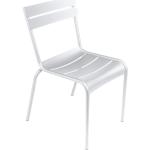 Weiße Fermob Luxembourg Gartenstühle & Balkonstühle aus Aluminium 
