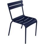 Blaue Fermob Luxembourg Gartenstühle Metall aus Metall stapelbar Breite 50-100cm, Höhe 50-100cm, Tiefe 50-100cm 