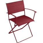 Rote Fermob Plein Air Ovale Gartenstühle Metall Matte aus Polyrattan Breite 0-50cm, Höhe 0-50cm, Tiefe 0-50cm 