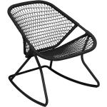 Schwarze Moderne Fermob Sixties Gartenstühle Metall aus Polyrattan Outdoor Breite 50-100cm, Höhe 50-100cm, Tiefe 50-100cm 