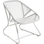 Weiße Fermob Sixties Gartenstühle Metall matt aus Polyrattan Outdoor Breite 50-100cm, Höhe 50-100cm, Tiefe 50-100cm 