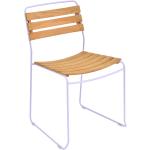 Beige Moderne Teakholz-Gartenstühle pulverbeschichtet aus Teakholz Breite 0-50cm, Höhe 0-50cm, Tiefe 0-50cm 