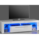 Weiße Moderne TV Schränke & Fernsehschränke lackiert aus MDF Breite 150-200cm, Höhe 0-50cm, Tiefe 0-50cm 