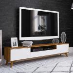 Braune Moderne Basilicana TV-Lowboards & Fernsehtische geölt aus Massivholz mit Schublade Breite 200-250cm, Höhe 0-50cm, Tiefe 0-50cm 