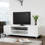 Weiße Moderne Rodario TV Schränke & Fernsehschränke lackiert aus MDF Breite 150-200cm, Höhe 0-50cm, Tiefe 50-100cm 