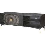 Schwarze Moderne Möbel Exclusive TV-Lowboards & Fernsehtische lackiert aus Massivholz Breite 150-200cm, Höhe 50-100cm, Tiefe 0-50cm 