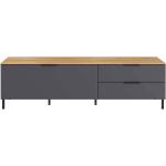 Dunkelgraue Moderne Möbel Exclusive TV-Lowboards & Fernsehtische mit Schublade Breite 150-200cm, Höhe 0-50cm, Tiefe 0-50cm 