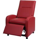 Rote Moderne Relaxsessel aus Kunstleder klappbar Breite 50-100cm, Höhe 0-50cm, Tiefe 100-150cm 