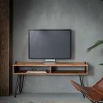 Hellbraune Moderne Rodario TV-Lowboards & Fernsehtische lackiert aus Massivholz 30”- 34” Breite 100-150cm, Höhe 0-50cm, Tiefe 0-50cm 