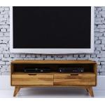 Braune Moderne Basilicana TV-Lowboards & Fernsehtische geölt aus Massivholz mit Schublade Breite 100-150cm, Höhe 0-50cm, Tiefe 0-50cm 