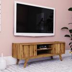 Braune Retro Basilicana TV-Lowboards & Fernsehtische geölt aus Massivholz Breite 150-200cm, Höhe 50-100cm, Tiefe 0-50cm 