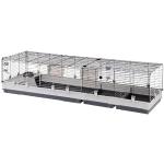 Ferplast - Meerschweinchen Käfig - Hasenkäfig - Kaninchenkäfig - Häuschen und Zubehör Inklusive - Viel Platz für Kaninchen - Öffnenden & Modular - 205 x 60 x h 50 cm - Krolik, 200