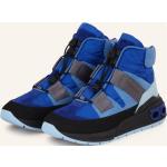 Reduzierte Hellblaue Ferragamo High Top Sneaker & Sneaker Boots aus Veloursleder für Herren Größe 47 