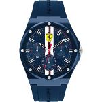 Blaue Wasserdichte Ferrari Herrenarmbanduhren mit 24-Stunden-Anzeige 