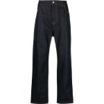 Marineblaue Bestickte Ferrari Jeans mit Stickerei mit Reißverschluss für Herren Größe XXL Weite 30, Länge 36 