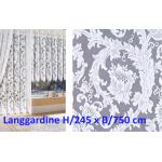 Fertiggardine Gardinen Stores Vorhang Langgardine Missy-Weiß H/245xB/750 cm