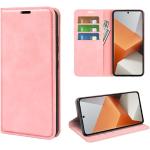 Rosa Xiaomi Redmi Note 13 Pro+ Hüllen Art: Flip Cases mit Bildern aus Glattleder 