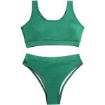 Grüne Bikini-Tops für Kinder aus Polyester für Mädchen 2-teilig für den für den Sommer 