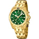 Grüne Festina Sport Armbanduhren aus Edelstahl mit Chronograph-Zifferblatt mit Edelstahlarmband zum Sport 