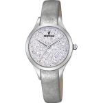 Silberne Festina Trend Armbanduhren mit Lederarmband 