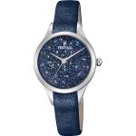 Blaue Festina Trend Armbanduhren mit Lederarmband 