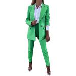 Grüne Business Damenhosenanzüge Größe XL Große Größen 2-teilig für den für den Sommer 