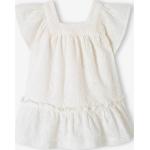 Weiße Bestickte Elegante Bestickte Kinderkleider aus Baumwolle für Babys Größe 74 für den für den Sommer 