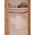 Weiße Bestickte Elegante Vertbaudet Kinderfestkleider mit Volants ohne Verschluss aus Baumwolle für Babys Größe 68 
