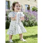 Weiße Elegante Vertbaudet Kinderkleider mit Volants aus Baumwolle für Mädchen Größe 80 
