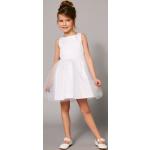 Weiße Elegante Ärmellose Vertbaudet Kindertüllkleider ohne Verschluss aus Baumwolle für Mädchen für den für den Winter 