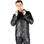 Schwarze Elegante Langärmelige Fetish-Design Herrenlangarmhemden aus Leder Größe XXL für den für den Frühling 