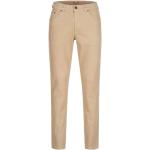 Kamelbraune FEUERVOGL Bio Nachhaltige Slim Fit Jeans aus Baumwolle für Herren Größe M Weite 34, Länge 34 für den für den Herbst 