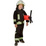 Schwarze Feuerwehr-Kostüme für Kinder 