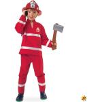 Rote Feuerwehr-Kostüme aus Polyester für Kinder Größe 116 