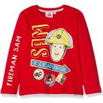 Rote Motiv Feuerwehrmann Sam Kinder T-Shirts für Jungen Größe 116 