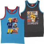 Bunte Melierte Ärmellose United Labels Feuerwehrmann Sam Kinderunterhemden aus Baumwolle für Jungen Größe 98 2-teilig 