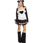 Schwarze Smiffys Panda-Kostüme aus Polyester für Damen Größe L 