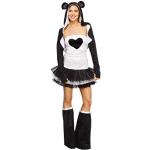 Schwarze Smiffys Panda-Kostüme aus Polyester für Damen Größe S 