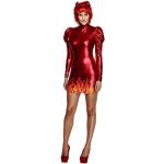 Rote Teufel-Kostüme aus Polyester für Damen Größe S 