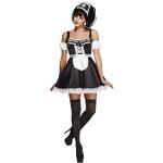 Schwarze Smiffys Zimmermädchen-Kostüme aus Polyester für Damen Größe L 