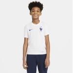 Weiße Atmungsaktive Nike F.F.F. - Französischer Fußballverband Frankreich Trikots für Kinder zum Fußballspielen - Auswärts 