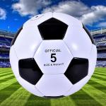 FGXY Personalisierter Fußballtrainingsball, Idealer Trainingsball für Jugendliche, Traditioneller Fußball Nr. 5, Geeignet Für Jugendliche Und Erwachsene, Farbe: Schwarz