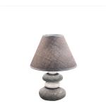 Graue Runde Tischlampen & Tischleuchten matt aus Keramik E14 
