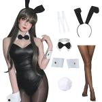 Schwarze Bunny-Kostüme für Damen Größe S 