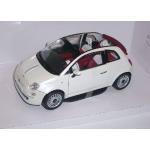 Weiße Mondo Motors FIAT 500 Spielzeug Cabrios aus Metall 