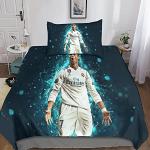 Allergiker Cristiano Ronaldo Bettwäsche Sets & Bettwäsche Garnituren mit Reißverschluss aus Polyester maschinenwaschbar 135x200 für den für den Frühling 