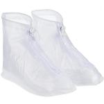 Weiße Schuhüberzieher & Regenüberschuhe mit Reißverschluss leicht für Herren Größe 38 