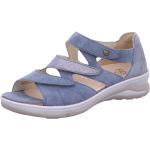 Reduzierte Blaue Fidelio Damensandalen mit Riemchen aus Glattleder mit herausnehmbarem Fußbett für den für den Sommer 