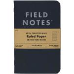 Field Notes Pitch Black Ruled Memo Book 3-Pack FN-34